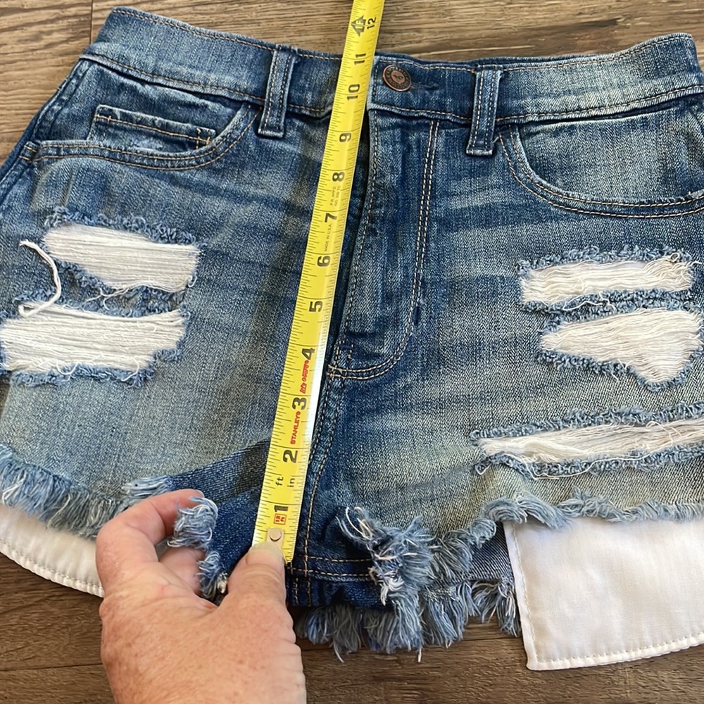 Hollister short-Short high rise jean shorts 26 - Picture 4 of 7